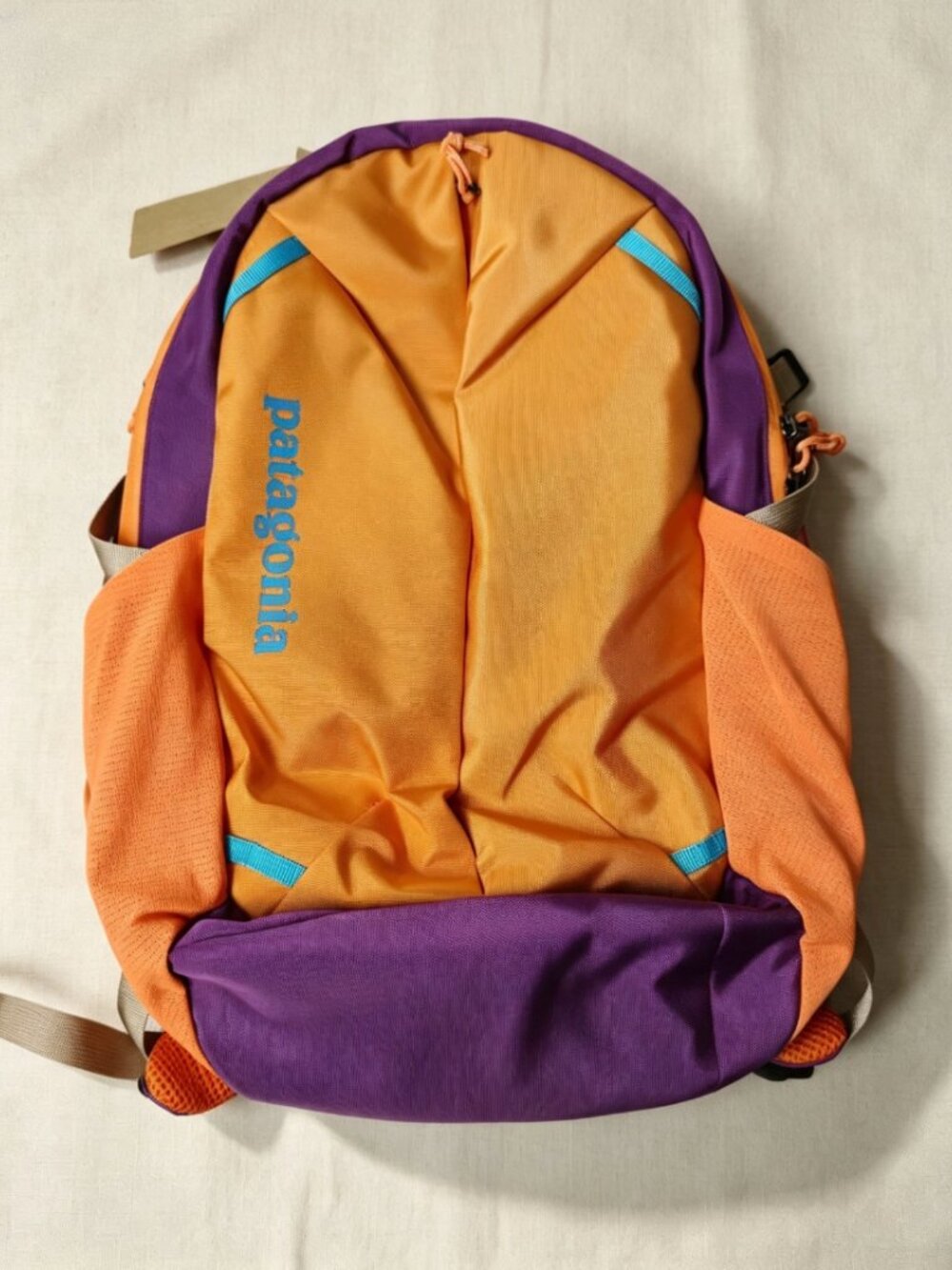 Patagonia 26L Colorblock Backpack Yellow Purple Hiking Travel Daypack